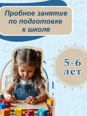 Пробное занятие по подготовке к школе 5-6 лет