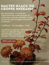 Японский мастер-класс по Икебане