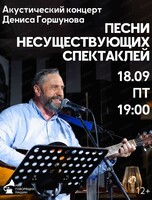 Музейник "Песни несуществующих спектаклей". Акустический концерт Дениса Горшунова