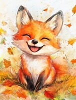 Обучение живописи и основам ИЗО для детей 6-10 лет. Мастер-класс "Лисичка"