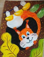 Обучение живописи и основам ИЗО для детей 6-10 лет. Мастер-класс "Белочка"