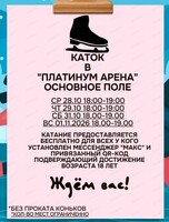 Бесплатный каток в "Платинум Арене"
