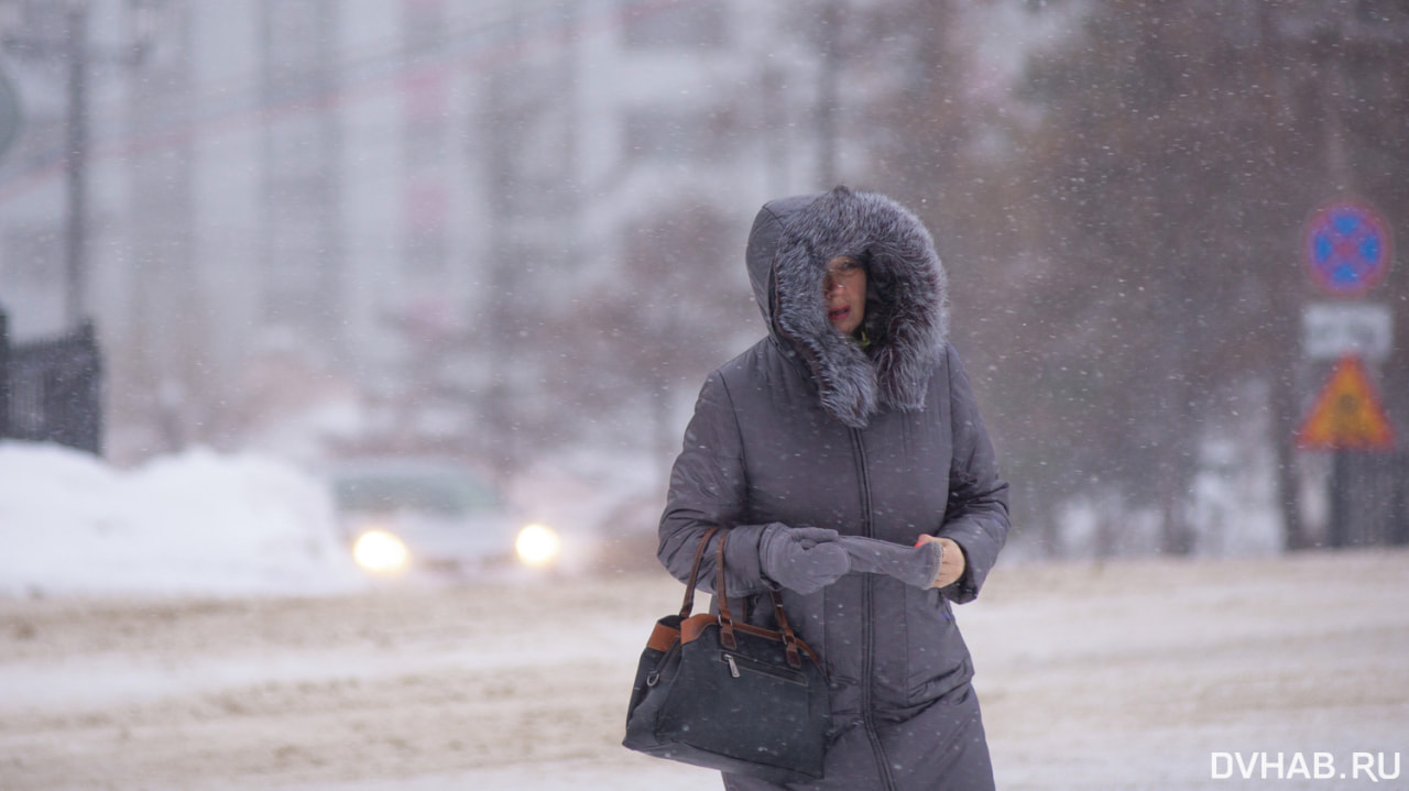 Циклон принесет снег и потепление в выходные в Хабаровск