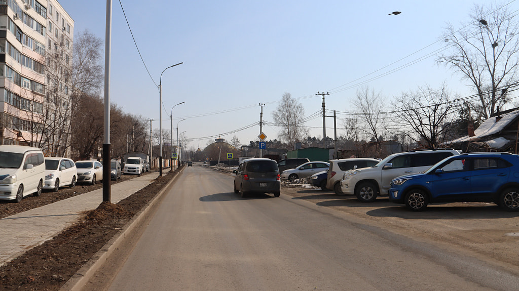 Завершается реконструкция дороги на улице Выставочной в Хабаровске (ФОТО)
